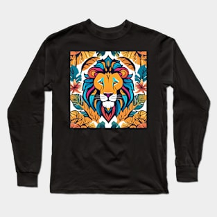 colorful lion Long Sleeve T-Shirt